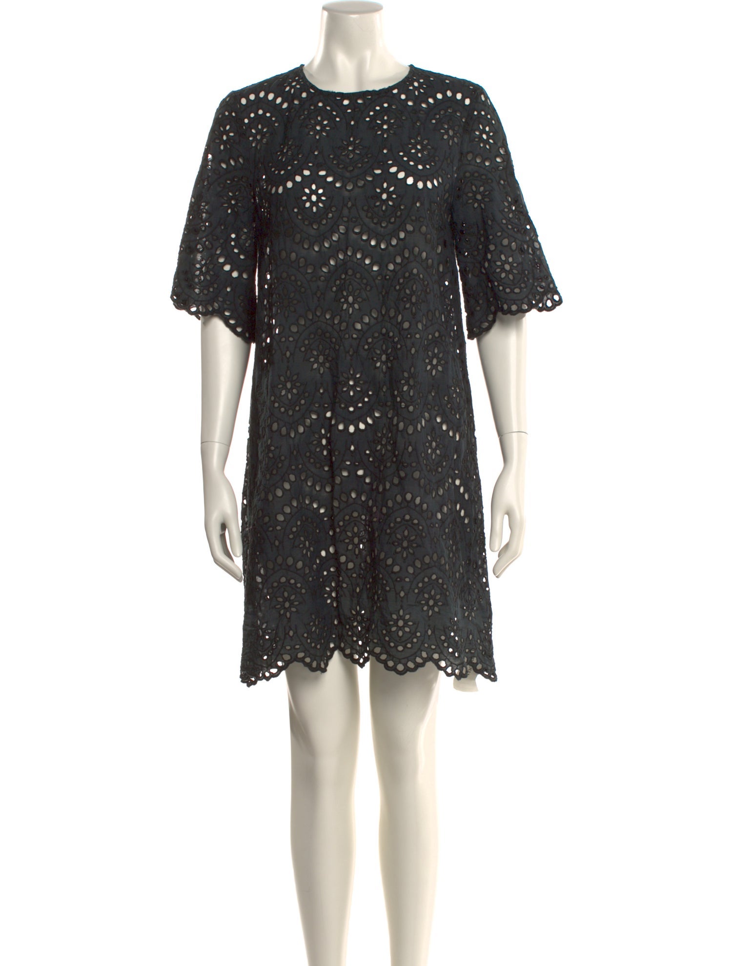 Matta Lace Pattern Mini Dress