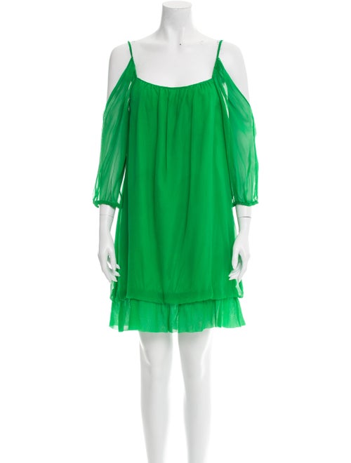 Miguelina Silk Mini Dress Green
