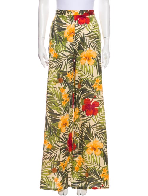 Miguelina Floral Print Wide Leg Pants