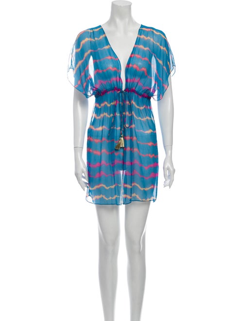 Miguelina Striped Cover-Up Blue