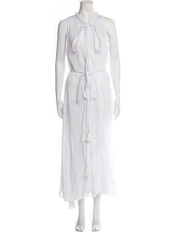 Miguelina Dresses Tie Neck Long Dress M