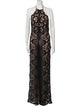 Miguelina Lace Pattern Halterneck Jumpsuit