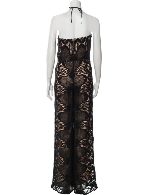 Miguelina Lace Pattern Halterneck Jumpsuit