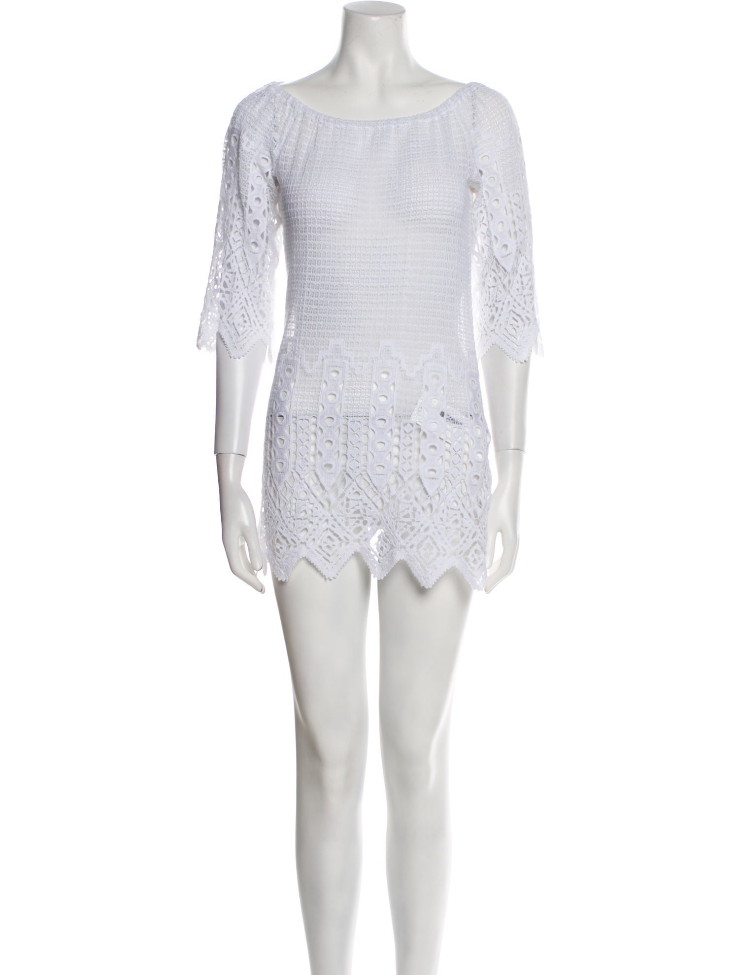 Miguelina Scoop Neck Mini Dress