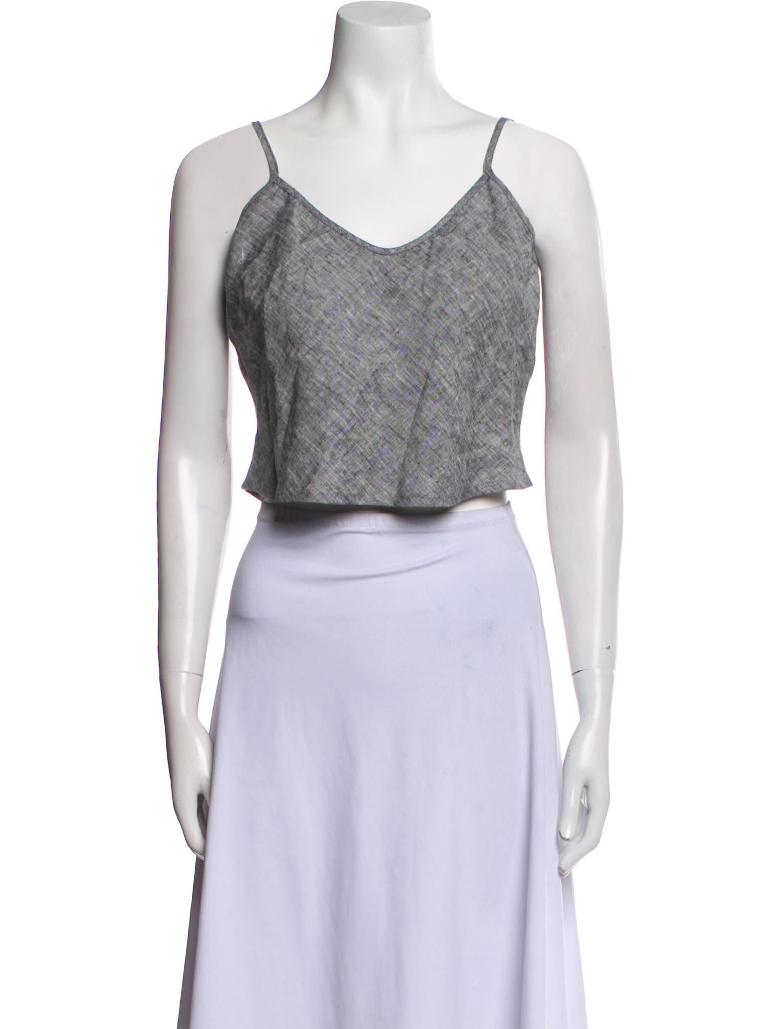 Miguelina V-Neck Sleeveless Crop Top