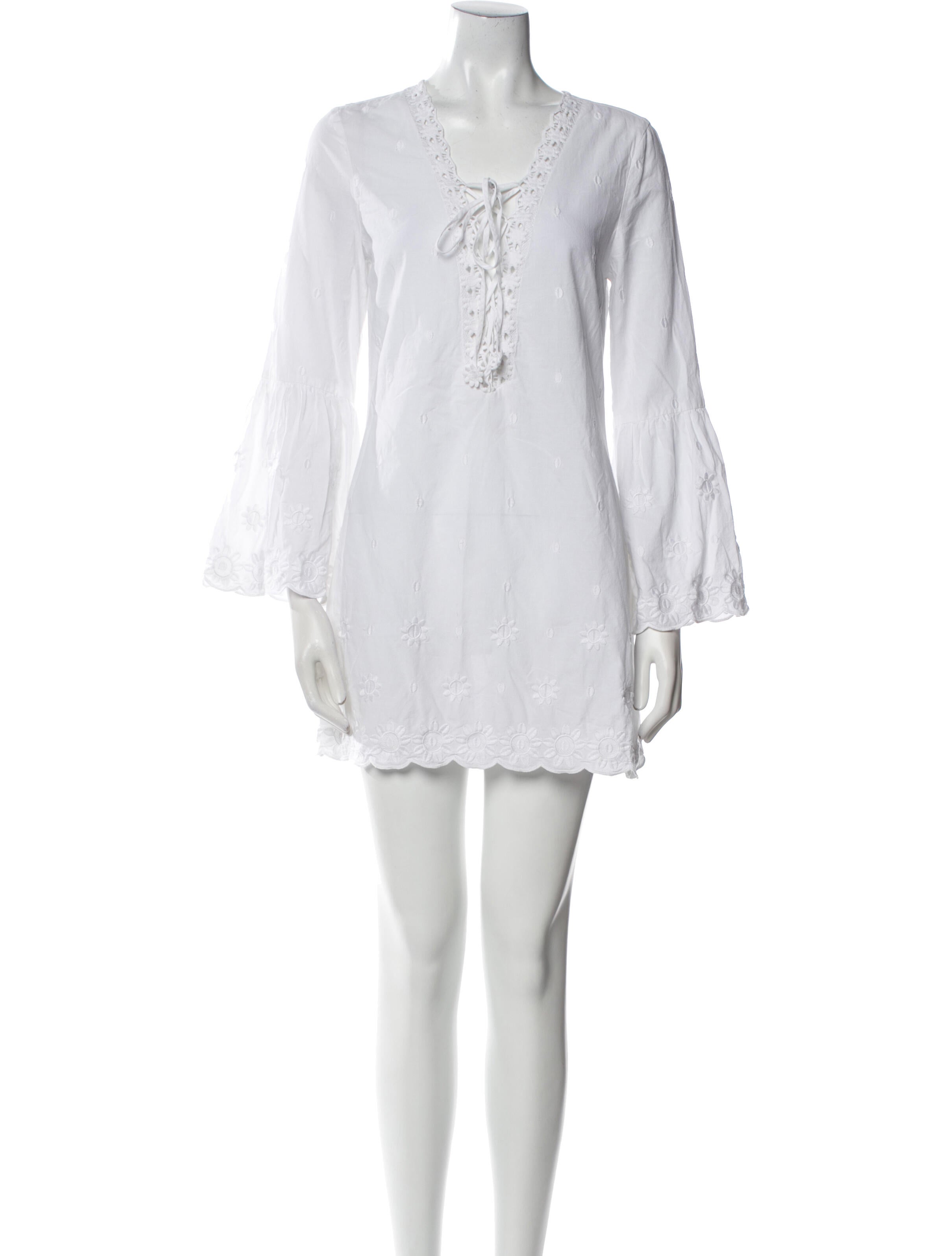 Miguelina V-Neck Mini Dress