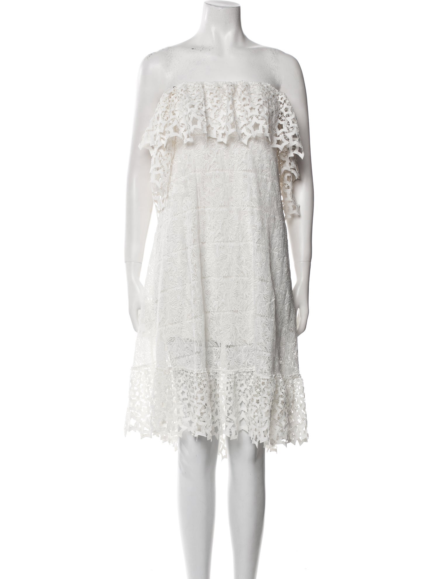Miguelina Lace Pattern Midi Length Dress