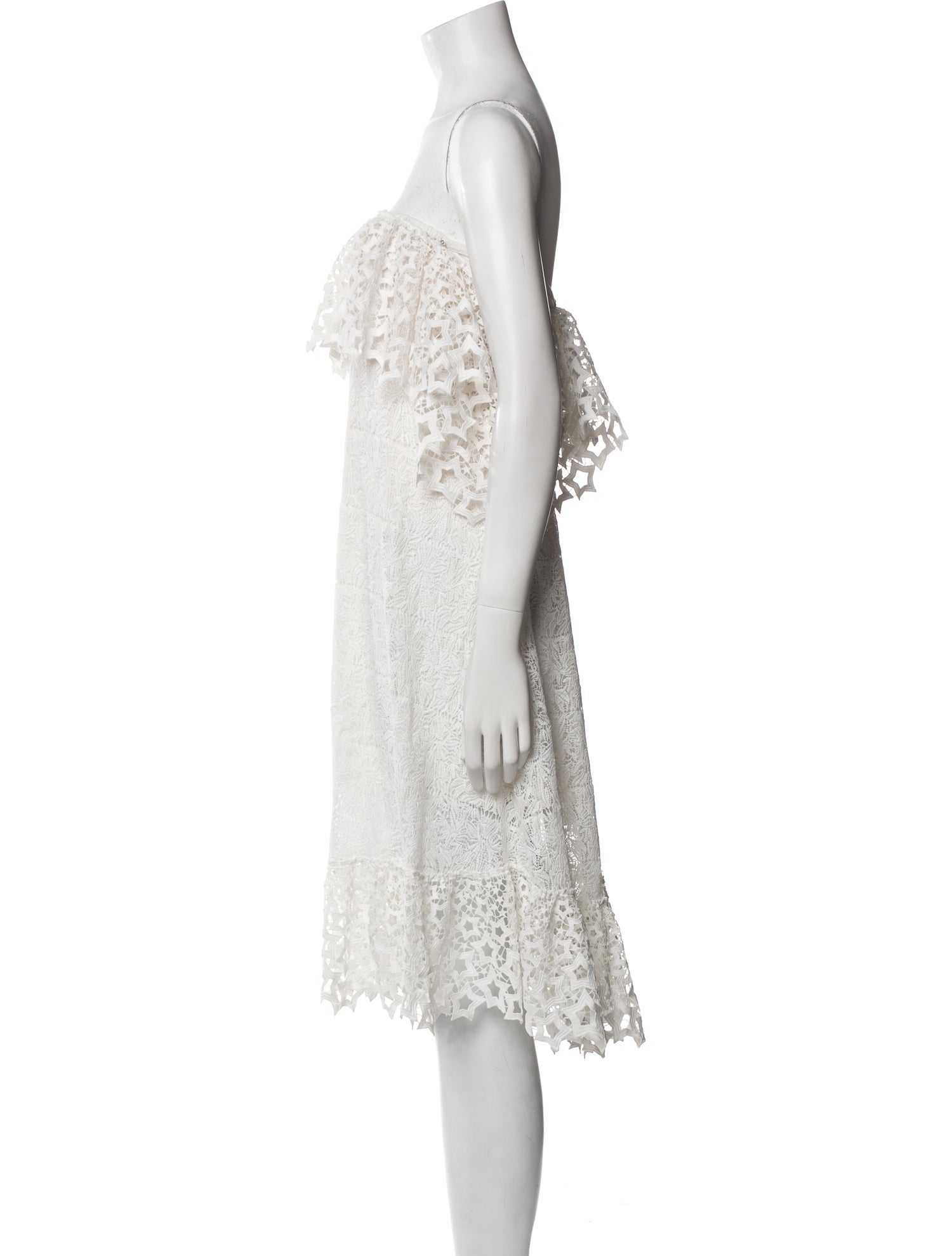 Miguelina Lace Pattern Midi Length Dress