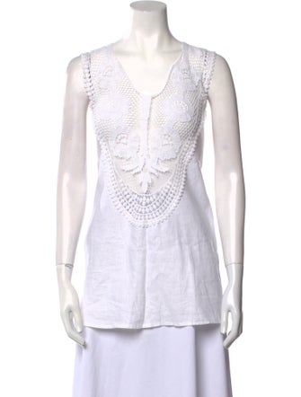 Miguelina Linen V-Neck Tunic