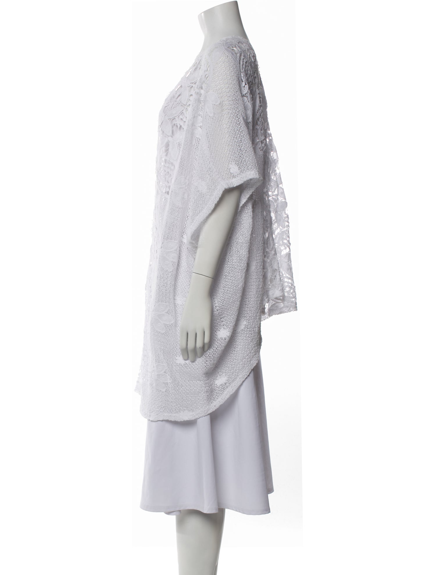 Miguelina Lace Pattern V-Neck Tunic