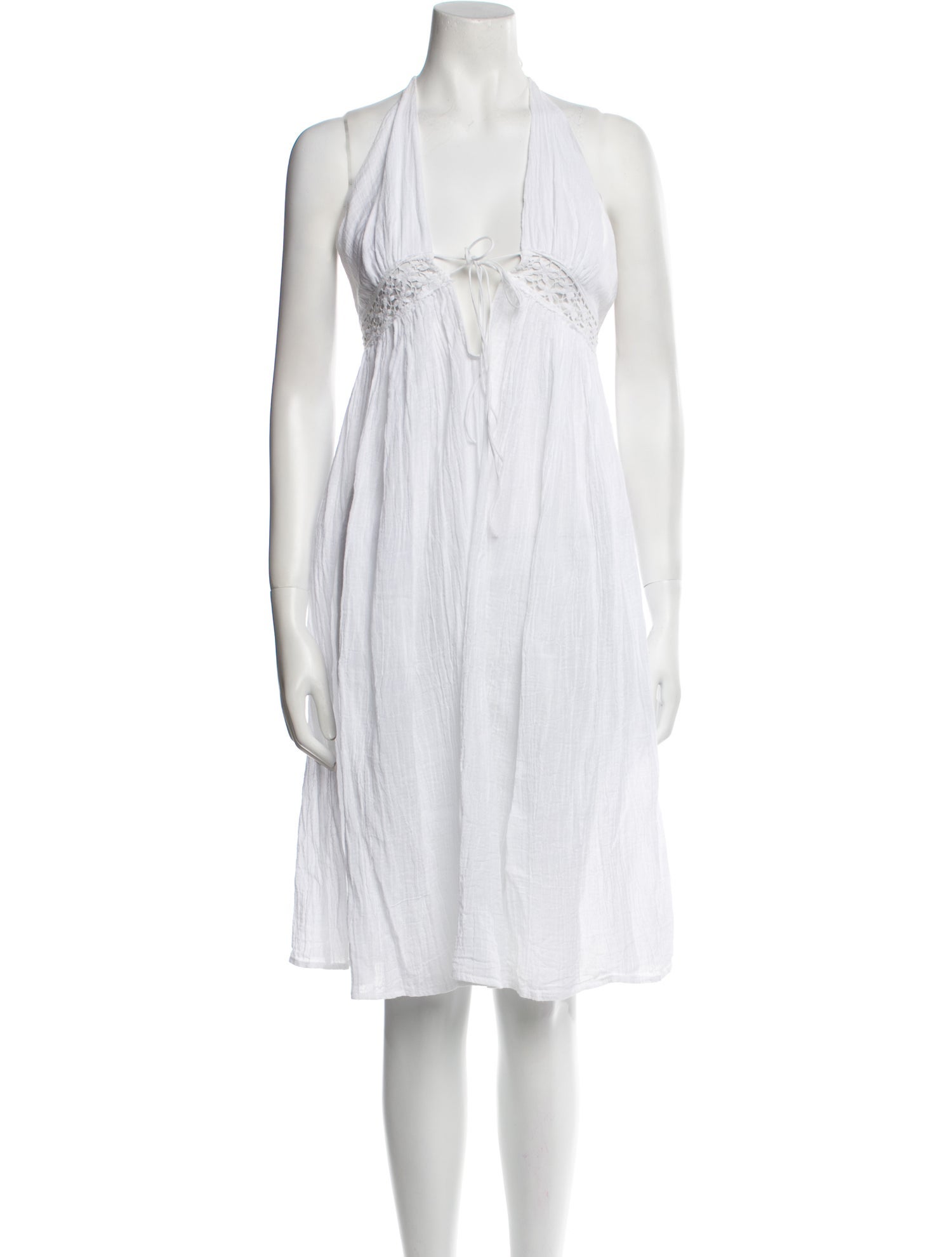 Miguelina Linen Knee-Length Dress
