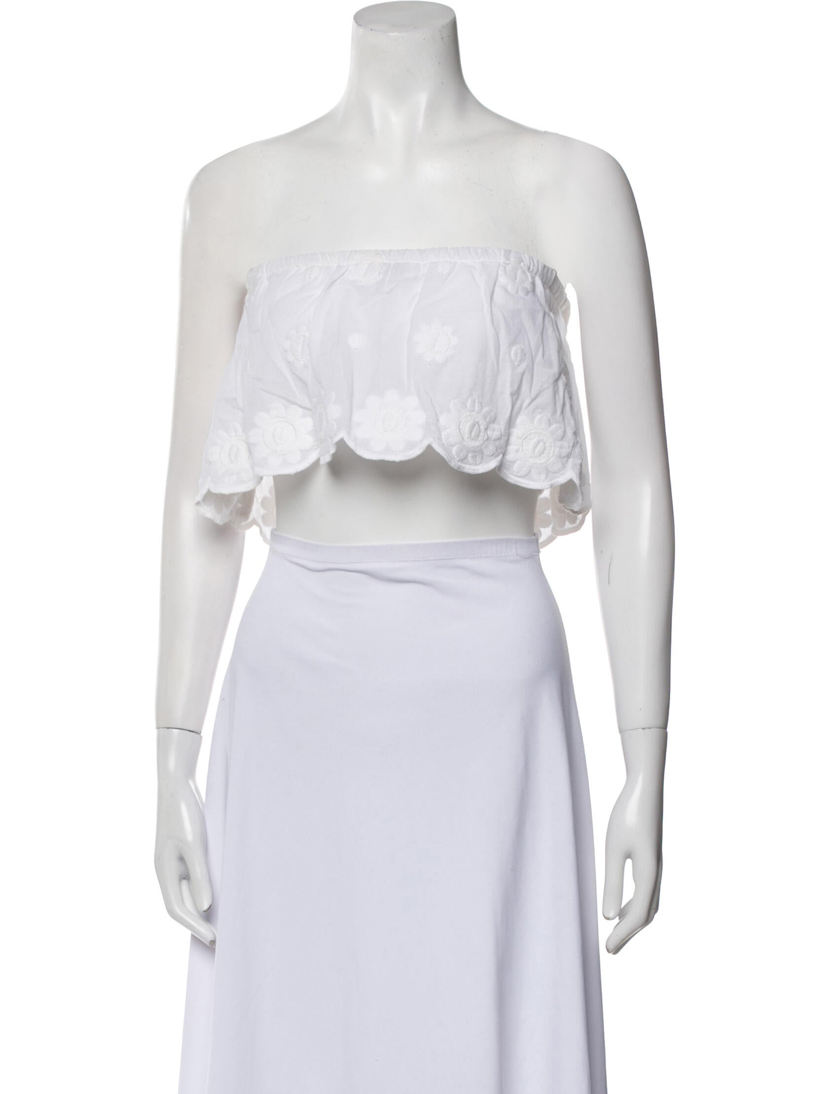 Miguelina Strapless Crop Top