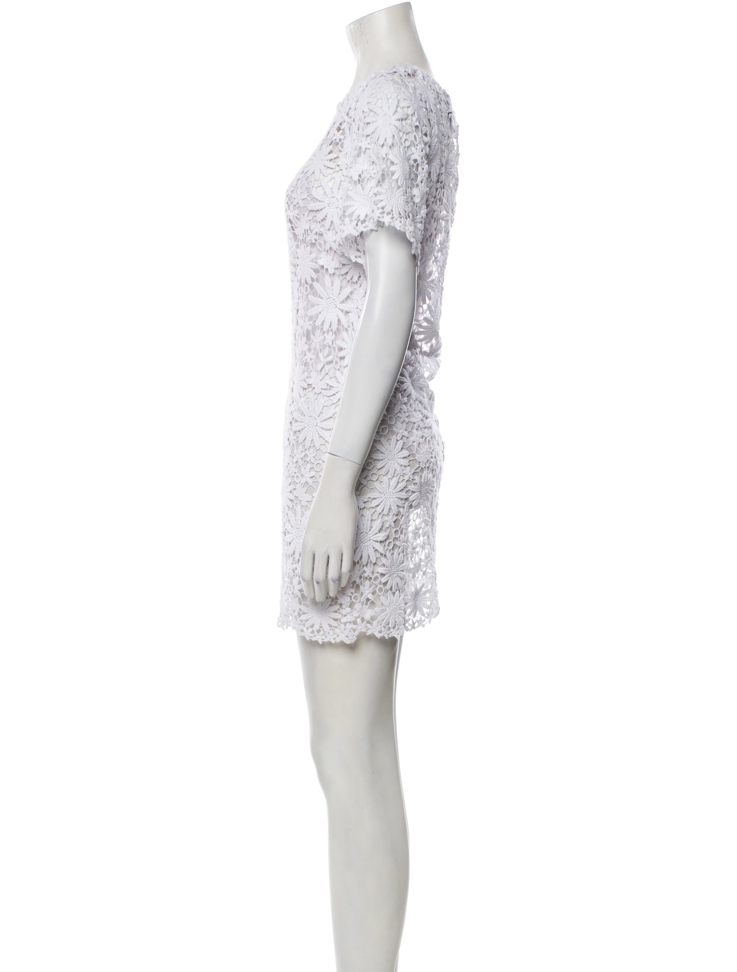 Miguelina Lace Pattern Mini Dress