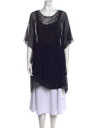 Miguelina Scoop Neck Short Sleeve Tunic