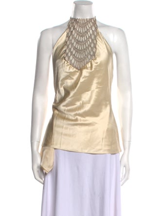 Miguelina Silk Halterneck Blouse