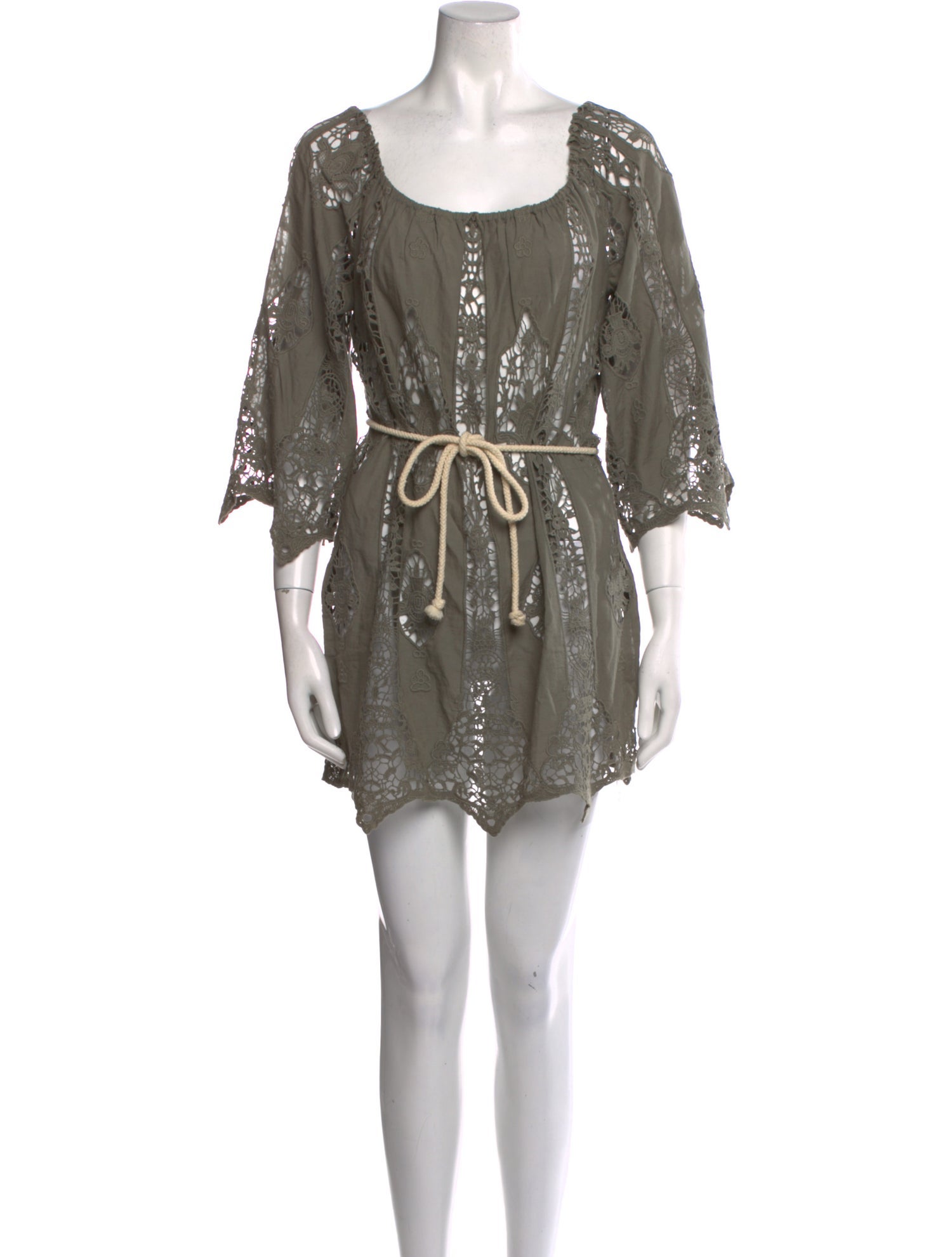 Miguelina Scoop Neck Mini Dress