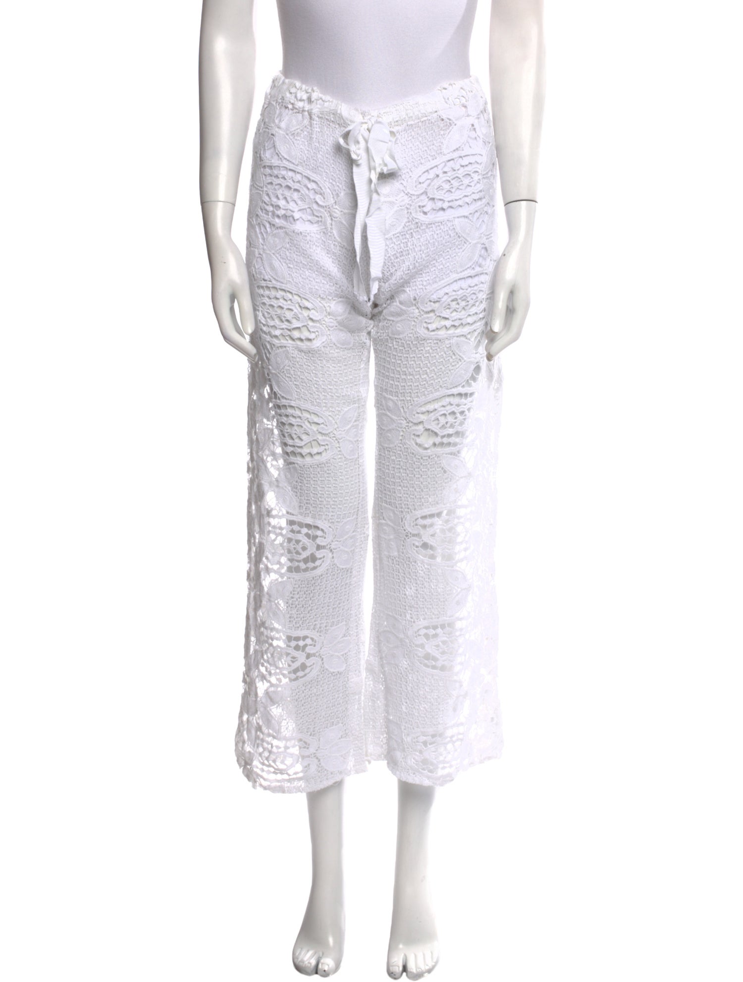 Miguelina Lace Pattern Wide Leg Pants