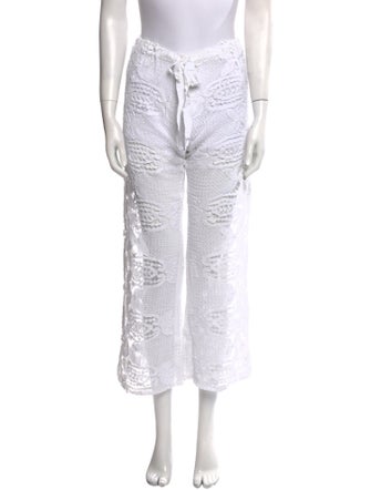 Miguelina Lace Pattern Wide Leg Pants
