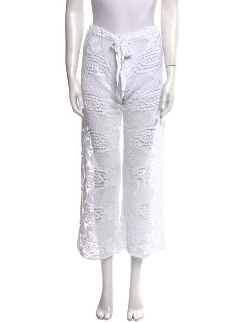 Miguelina Lace Pattern Wide Leg Pants