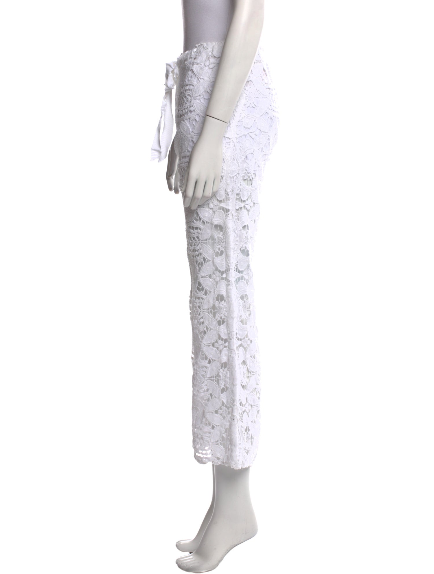 Miguelina Lace Pattern Wide Leg Pants