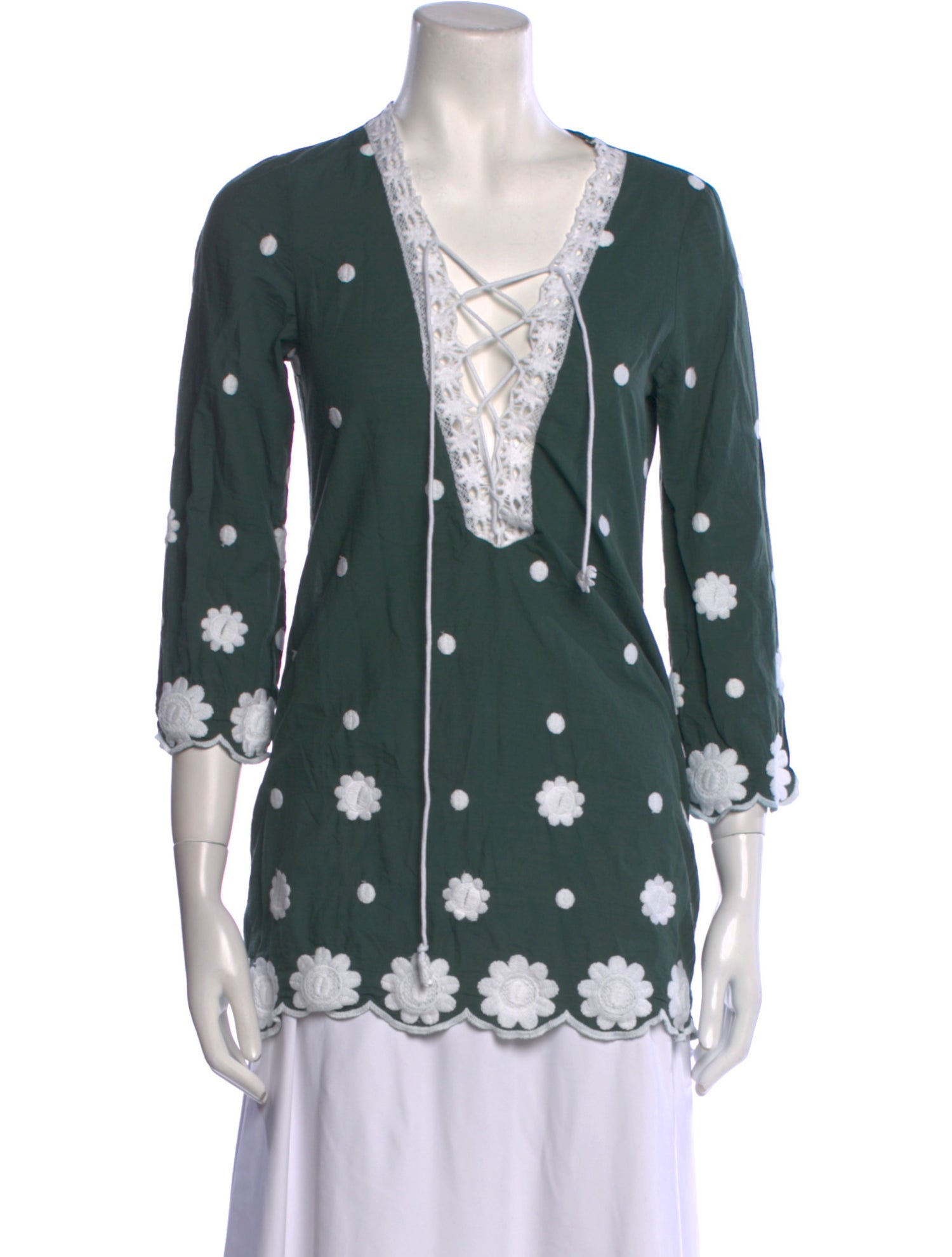 Miguelina Floral Print V-Neck Top