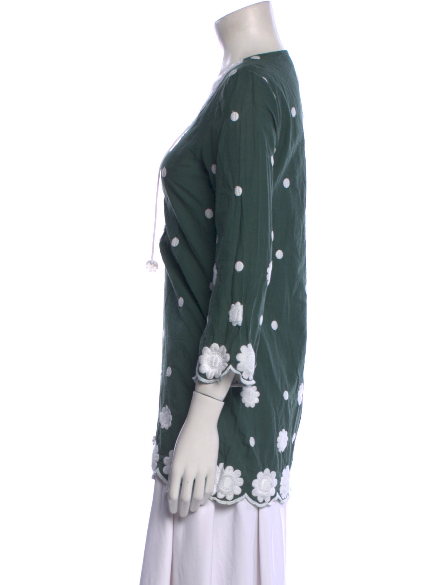 Miguelina Floral Print V-Neck Top