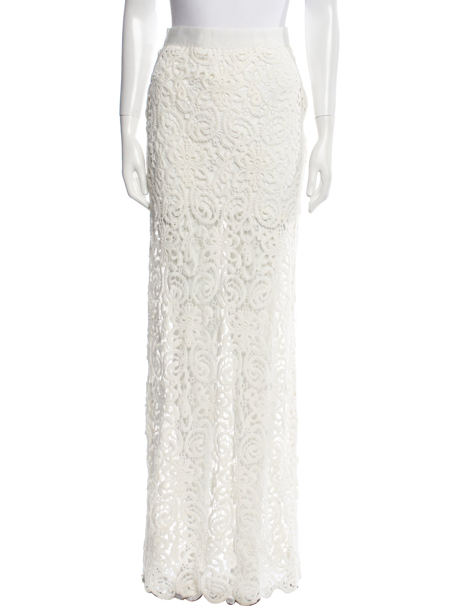 Miguelina Lace Pattern Long Skirt