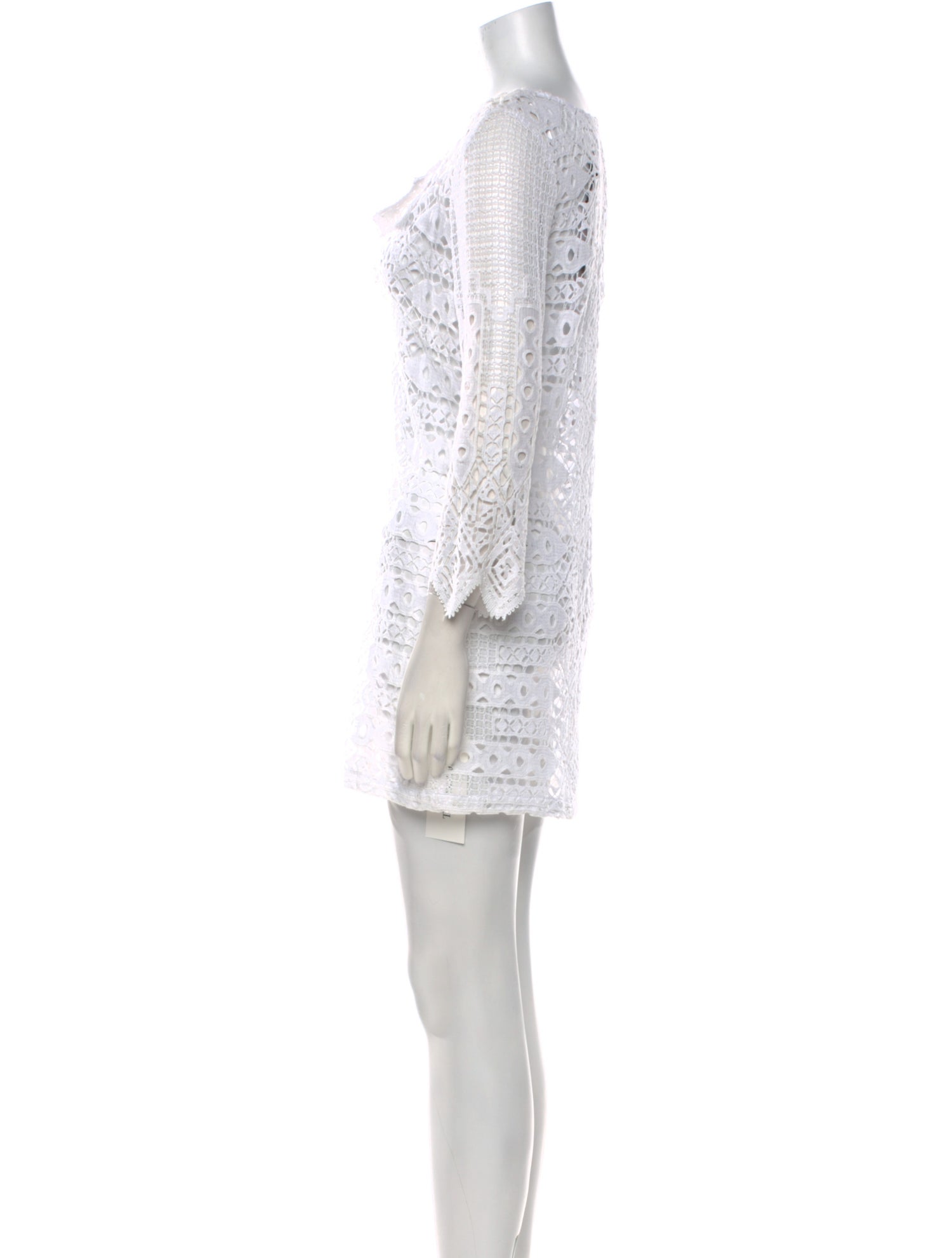 Miguelina Lace Pattern Mini Dress w/ Tags