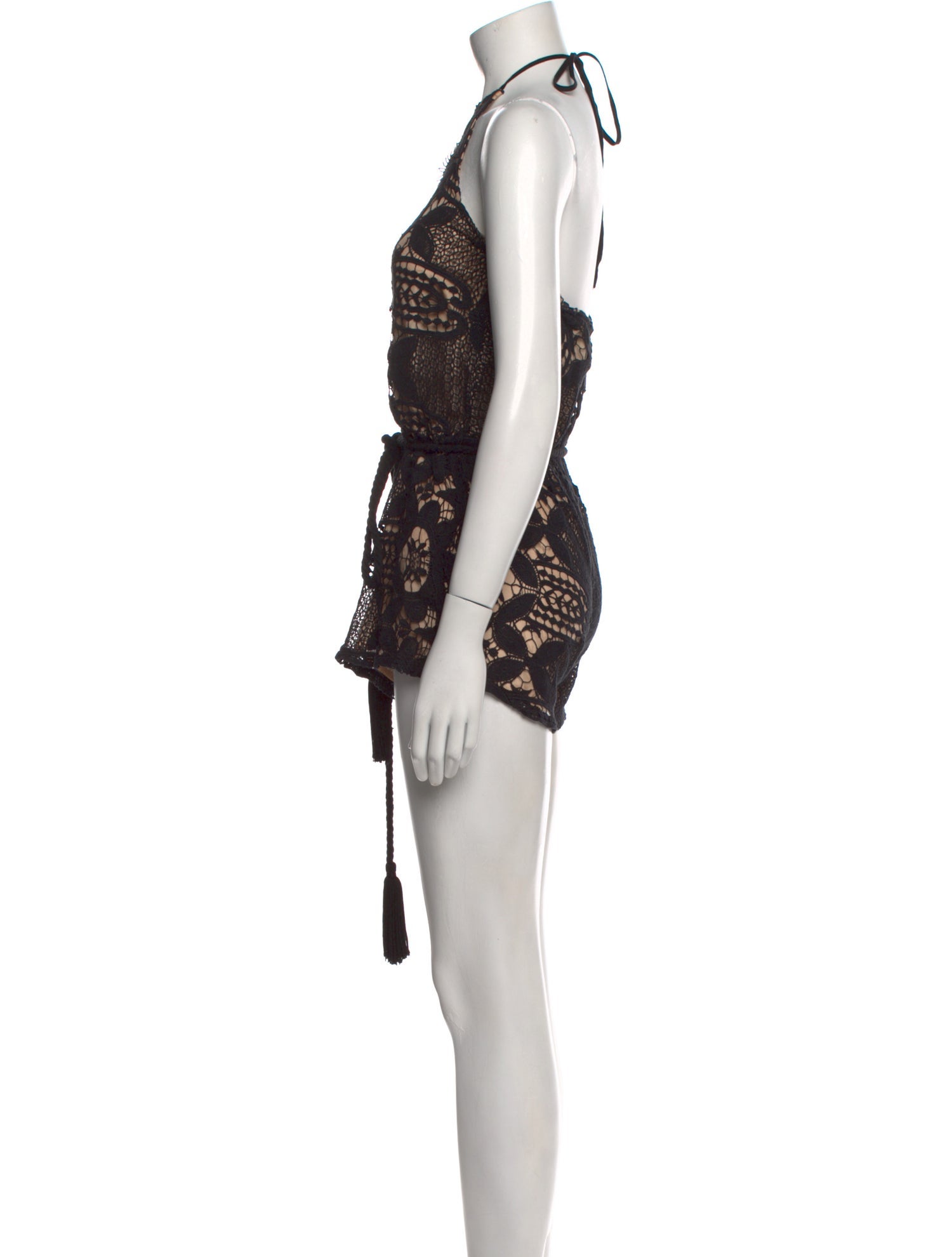 Miguelina Silk Lace Pattern Romper