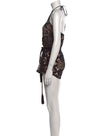 Miguelina Silk Lace Pattern Romper