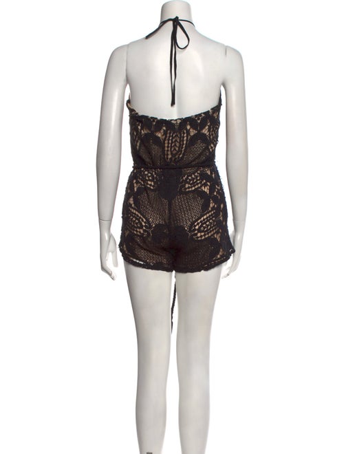 Miguelina Silk Lace Pattern Romper