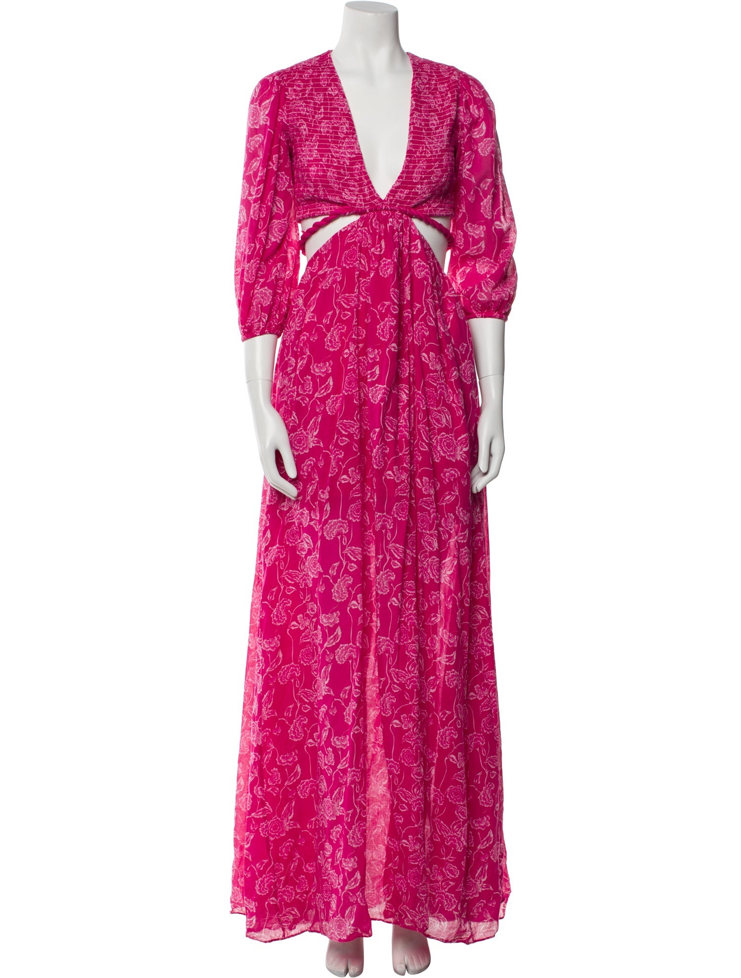 Miguelina Paisley Print Long Dress