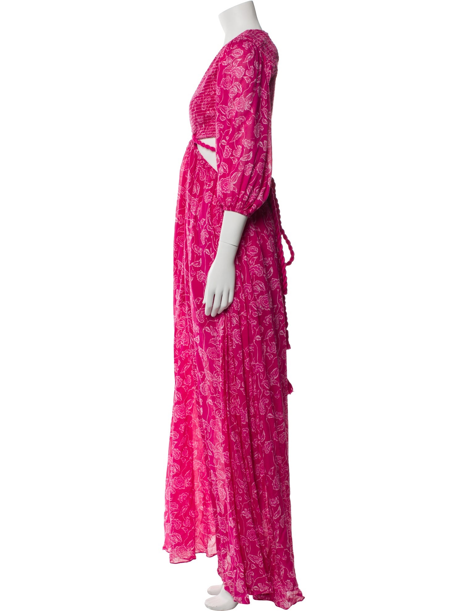 Miguelina Paisley Print Long Dress