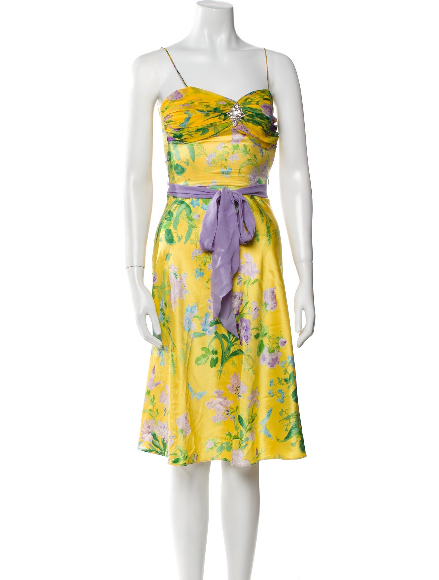 Miguelina Silk Midi Length Dress