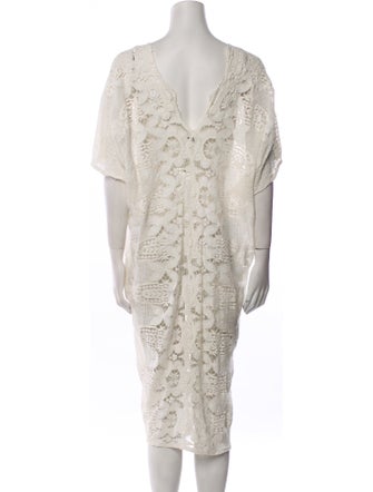 Miguelina V-Neck Midi Length Dress