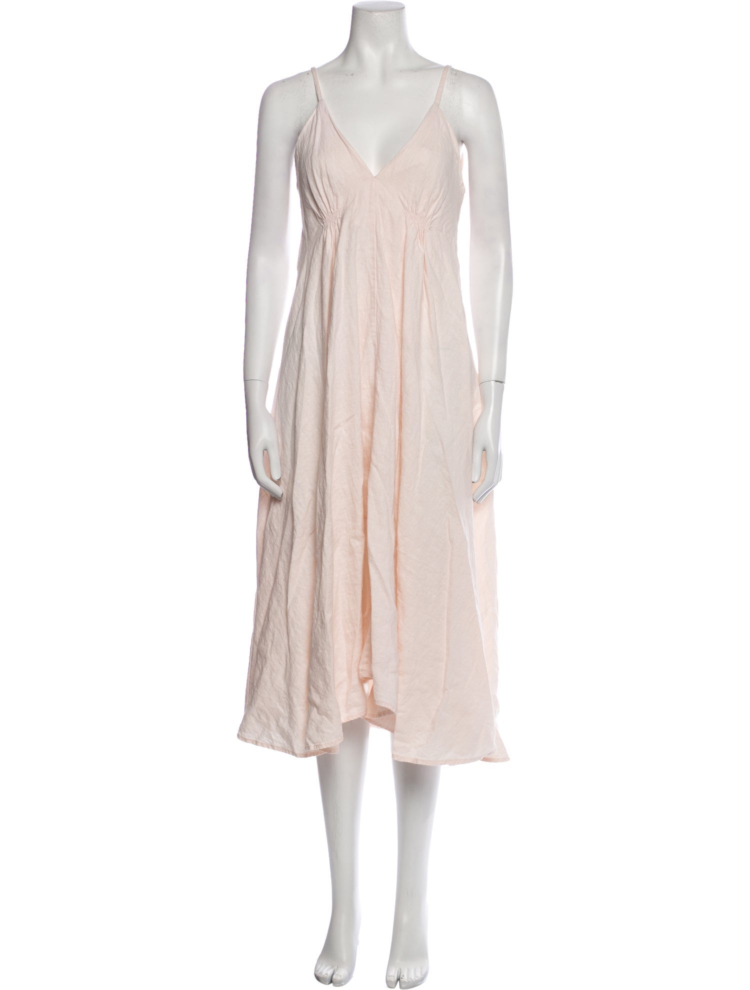 Miguelina Linen Midi Length Dress