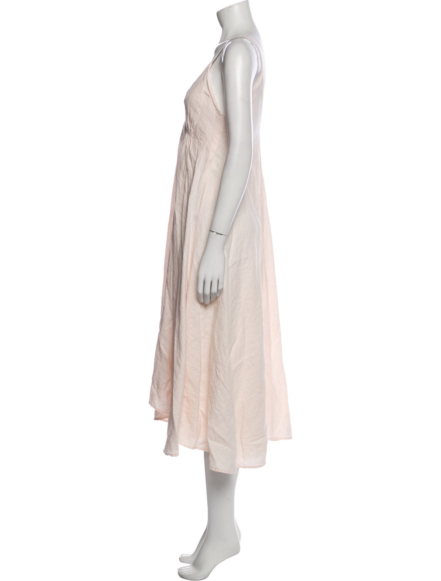 Miguelina Linen Midi Length Dress