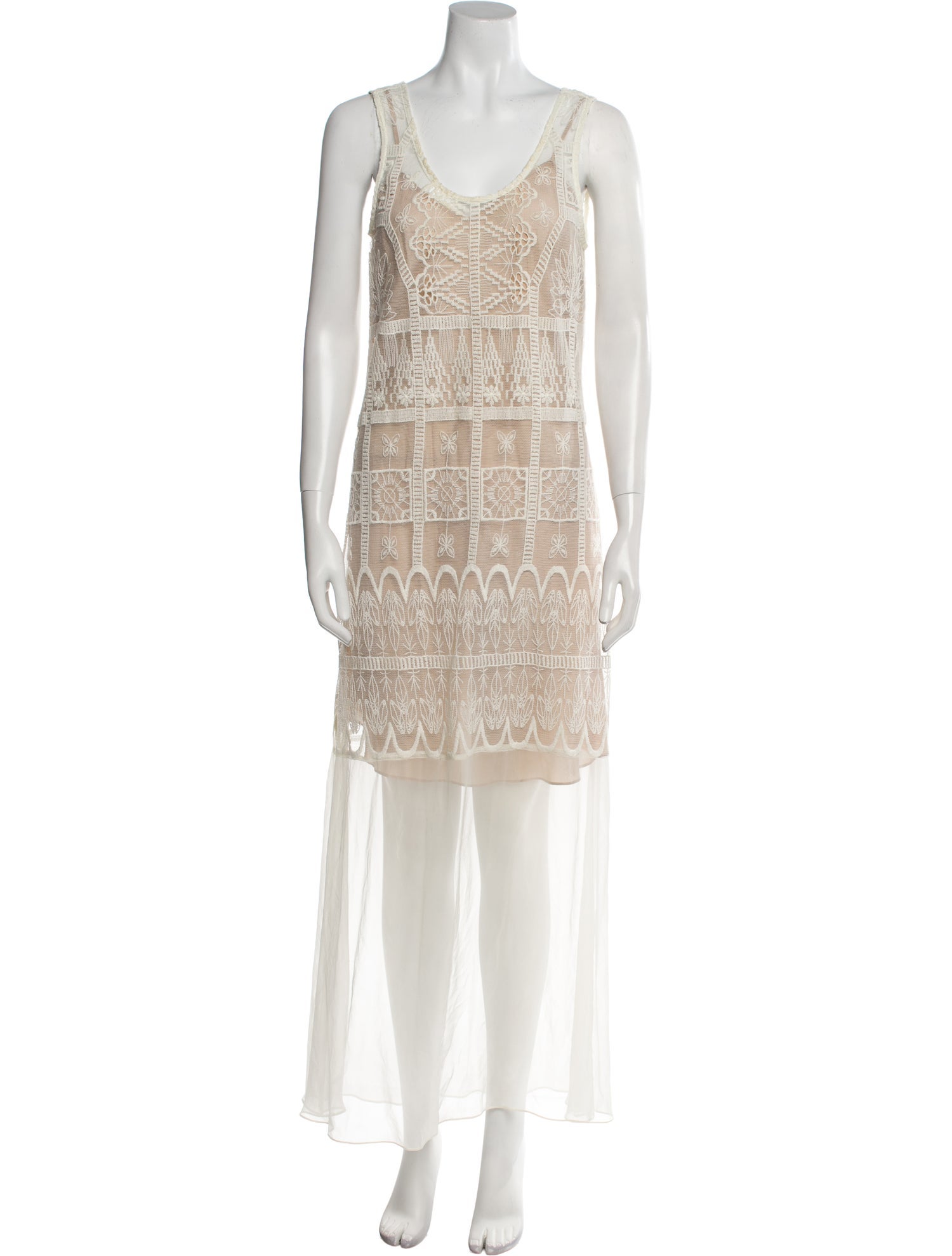 Miguelina Scoop Neck Long Dress