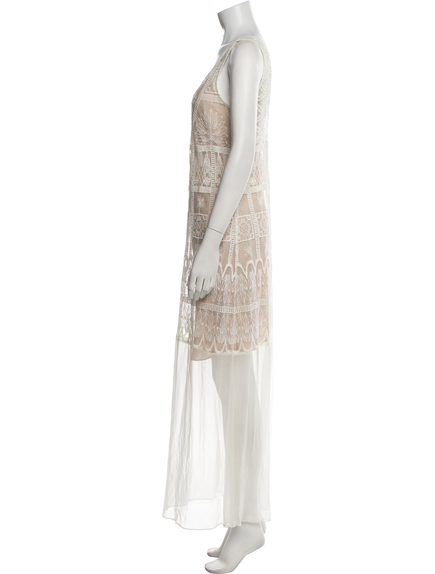 Miguelina Scoop Neck Long Dress