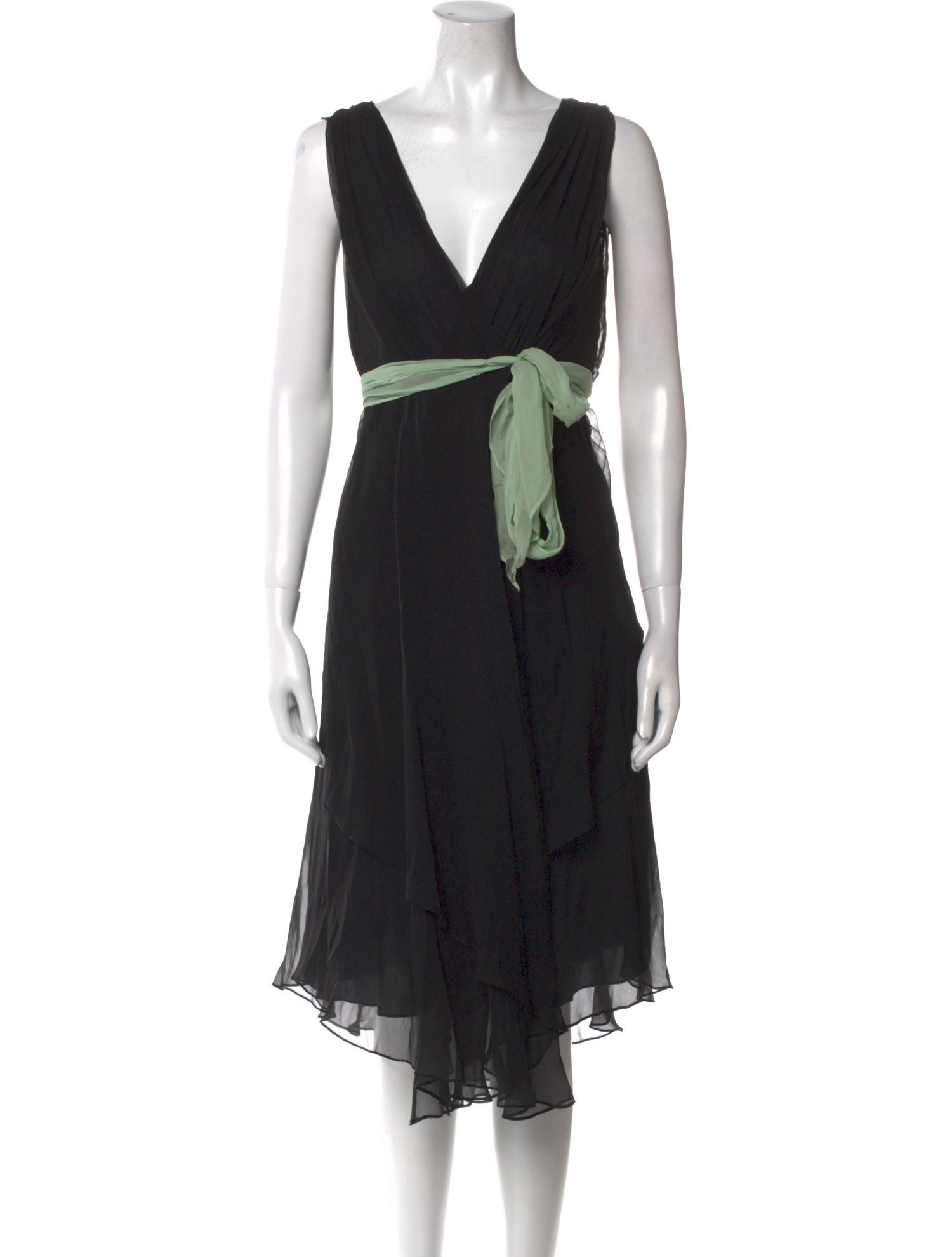 Miguelina Silk Knee-Length Dress