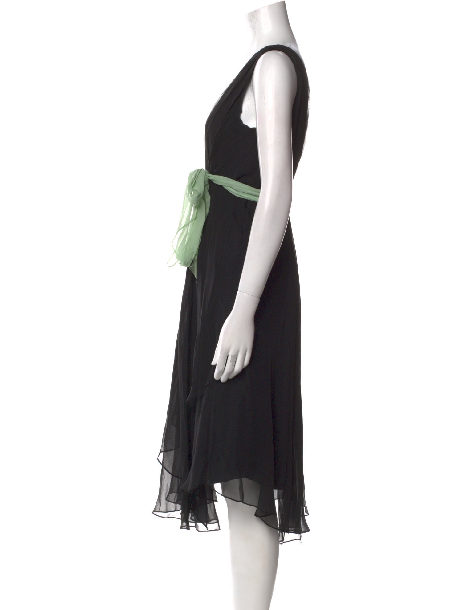 Miguelina Silk Knee-Length Dress