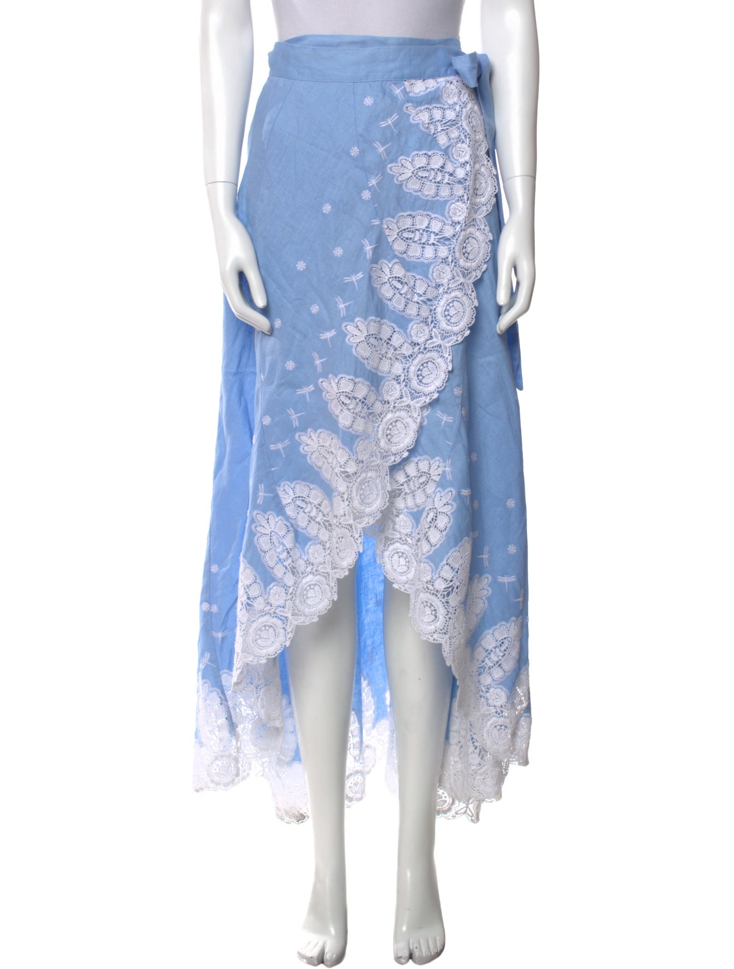 Miguelina Linen Midi Length Skirt