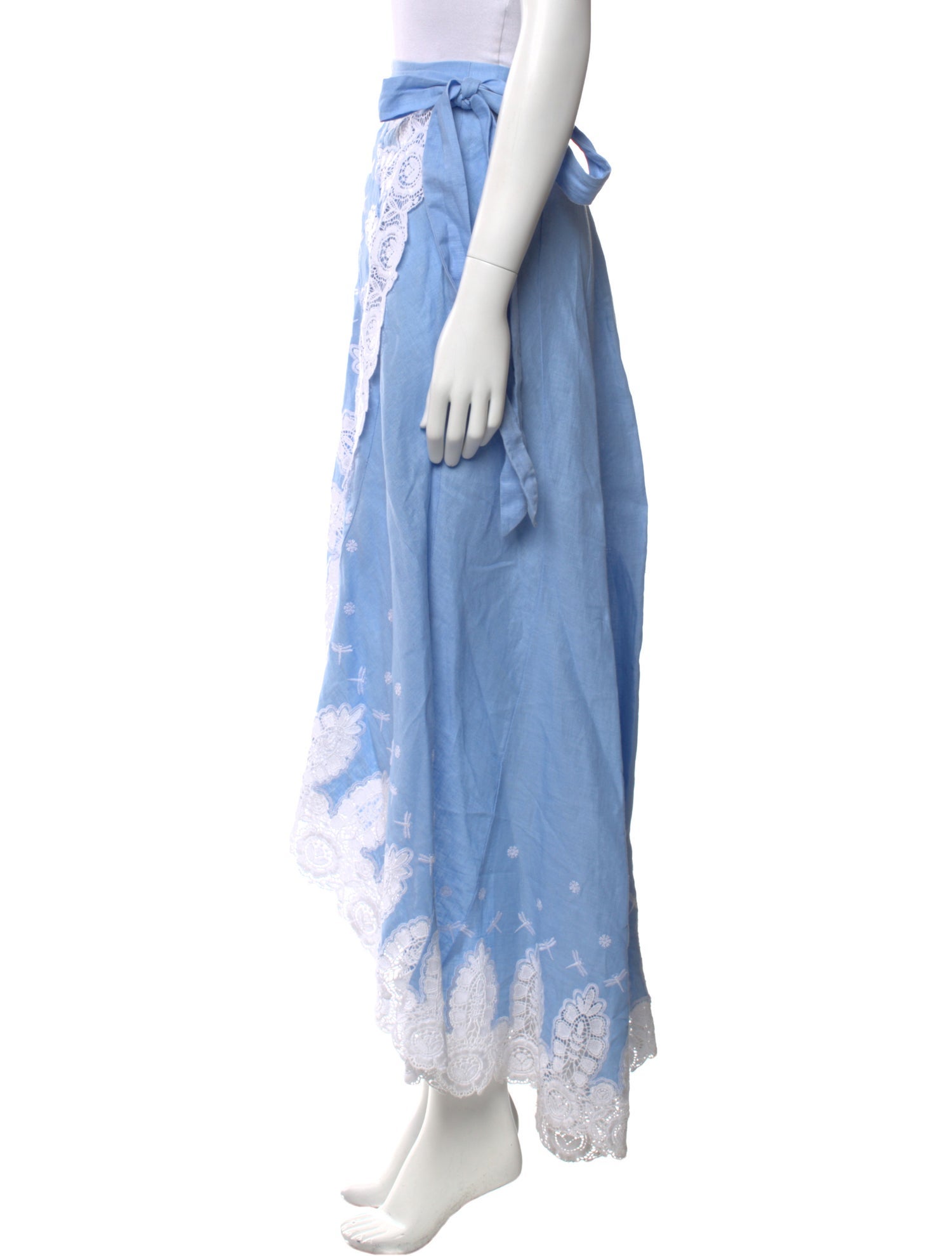 Miguelina Linen Midi Length Skirt