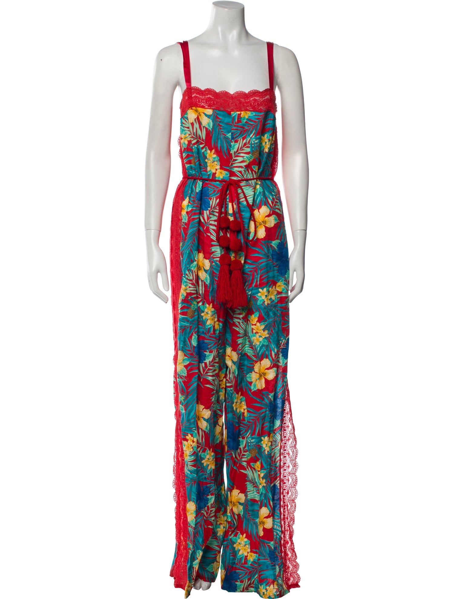 Miguelina Linen Floral Print Jumpsuit