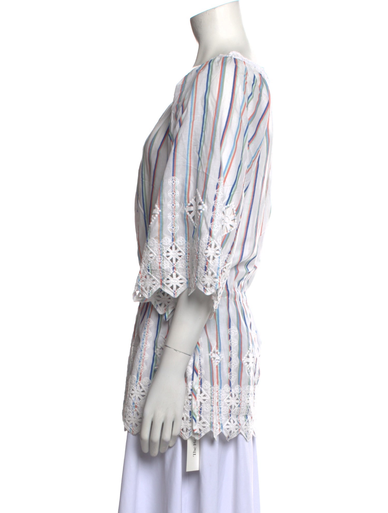 Miguelina Striped Scoop Neck Tunic