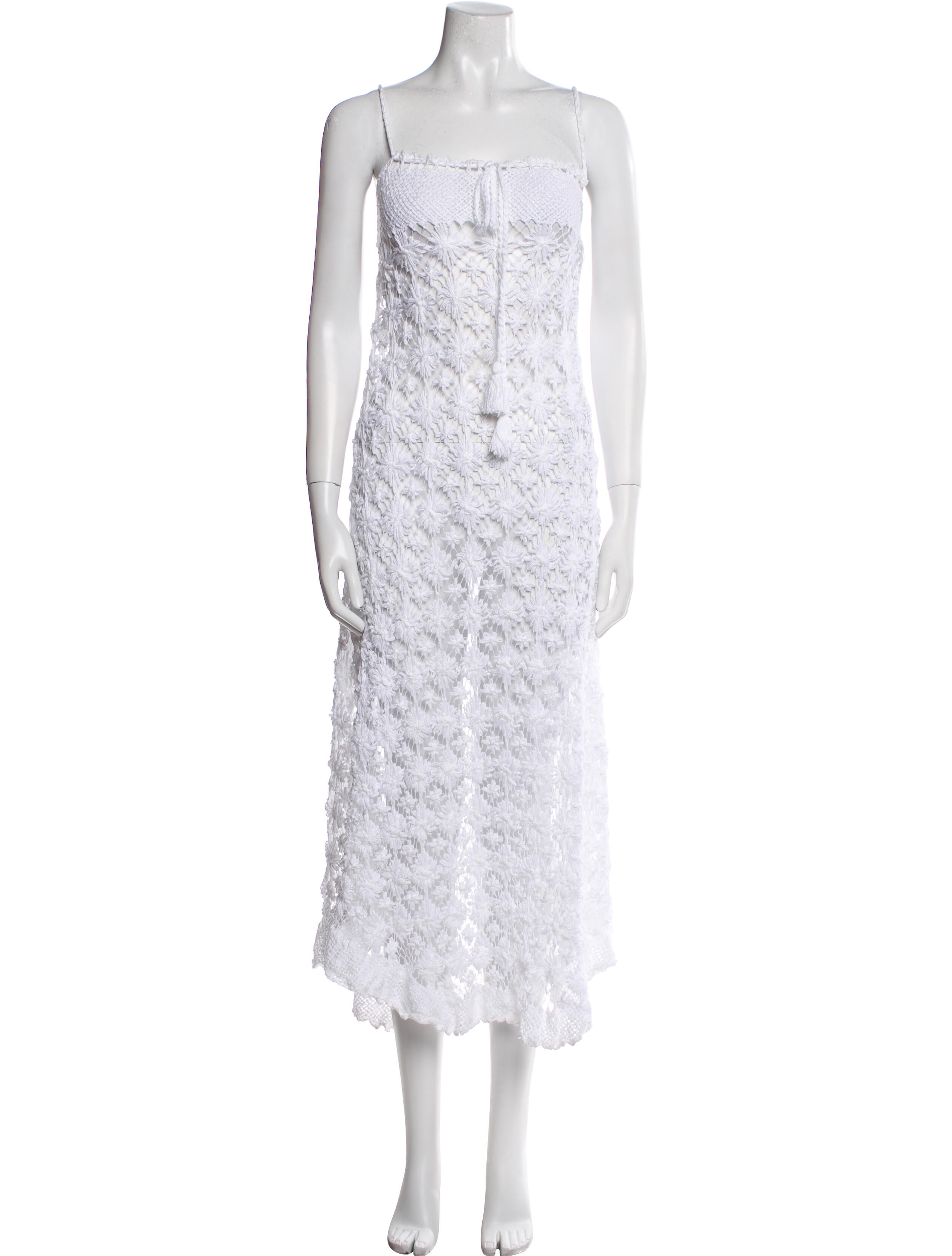 Miguelina Lace Pattern Knee-Length Dress