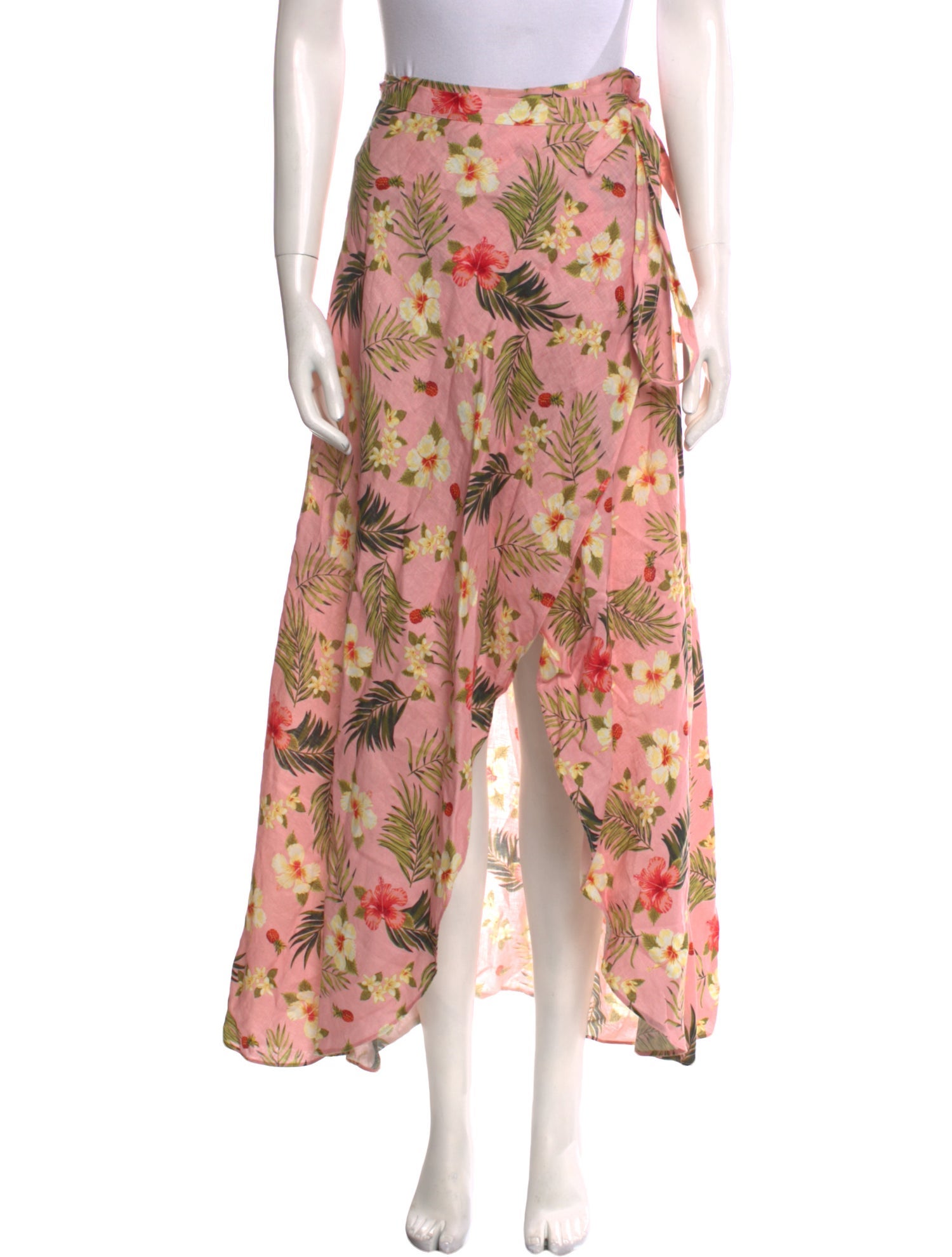 Miguelina Linen Midi Length Skirt