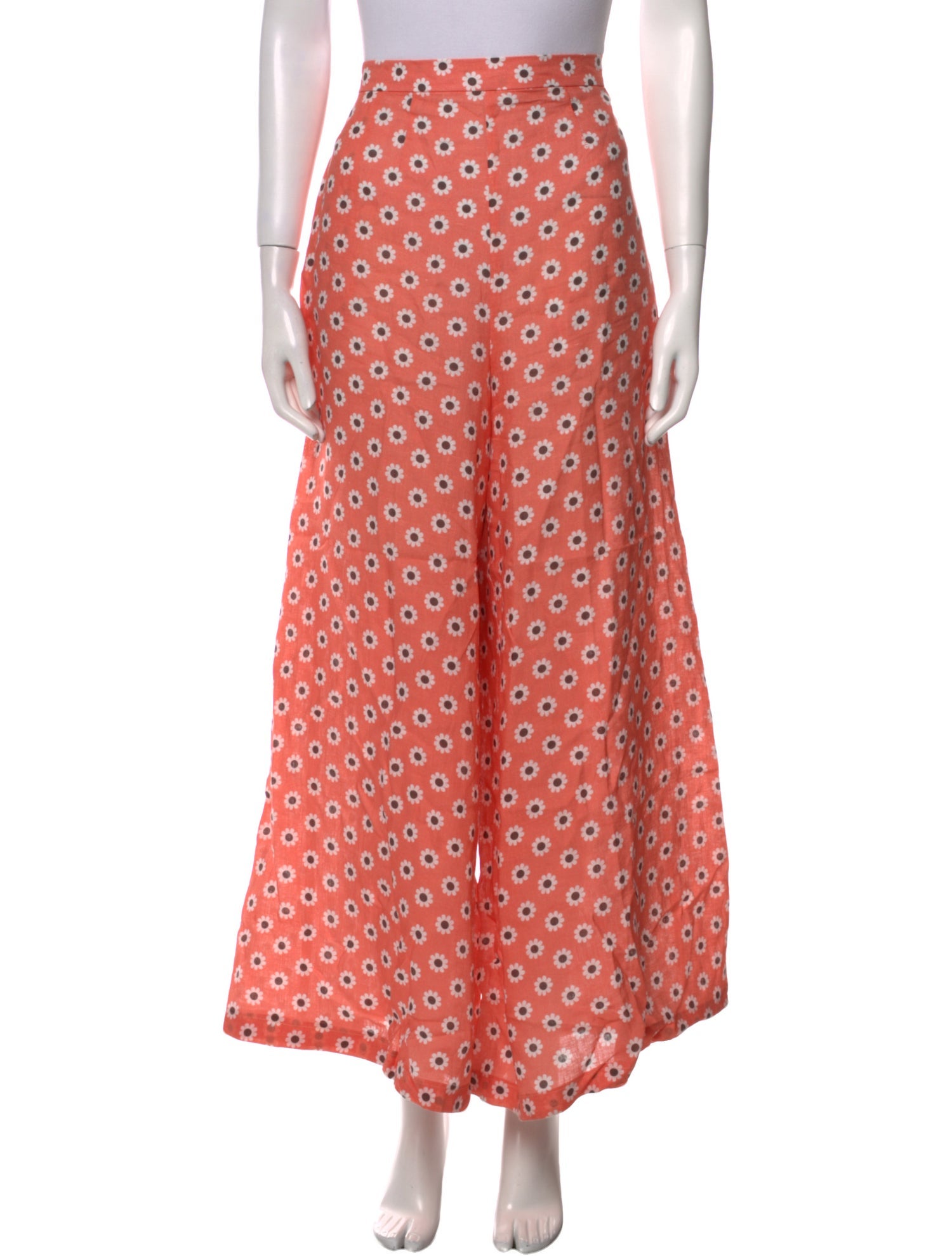 Miguelina Floral Print Wide Leg Pants