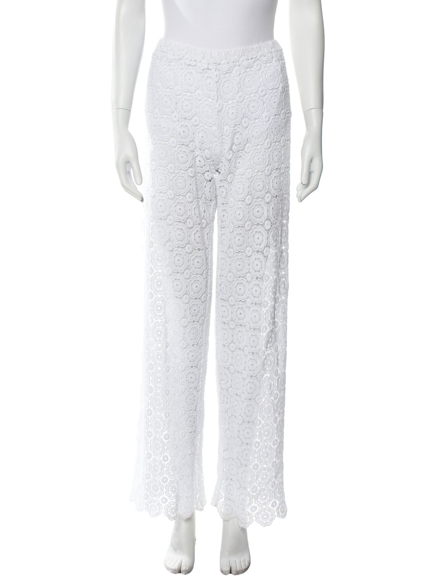 Miguelina Lace Pattern Wide Leg Pants