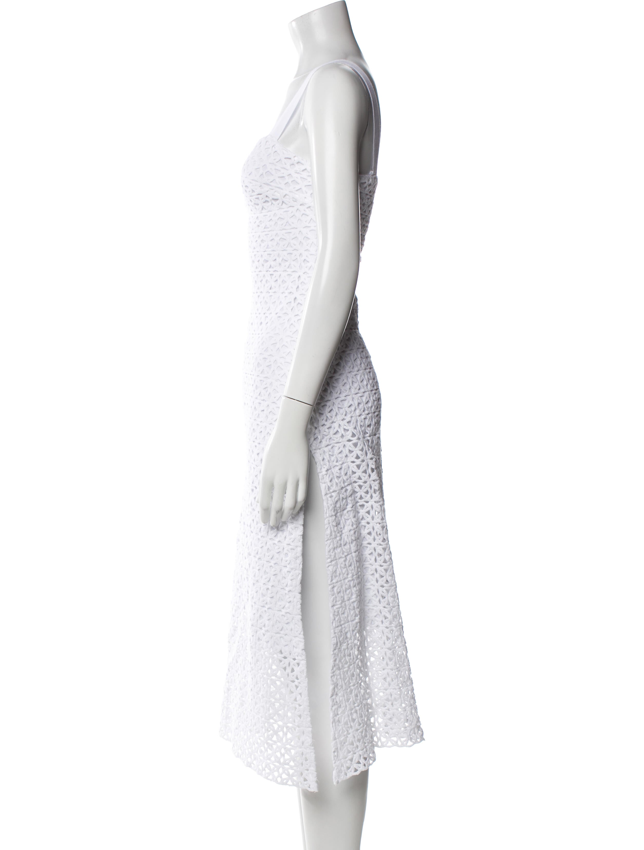 Miguelina Square Neckline Midi Length Dress